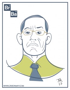 Gustavo sketch from the show Breaking Bad. Digital art by Jason May